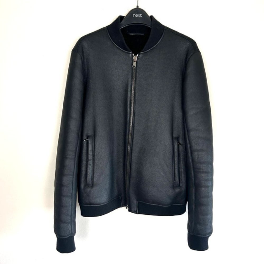 ZAPA Paris Lambswool black bomber jacket - Picture 1 of 7